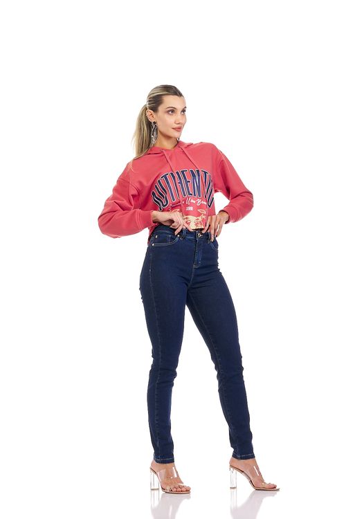 Calça Patogê feminina skinny jeans cintura alta (G4) CL36889