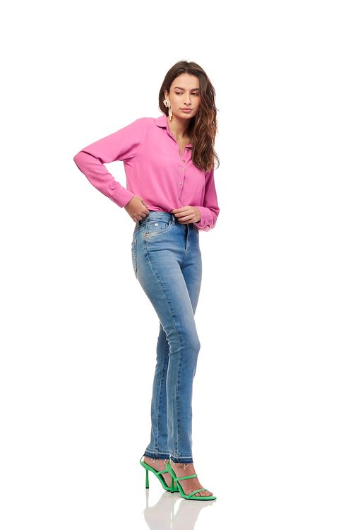Calça Patogê feminina skinny jeans cintura média (G3) CL37158