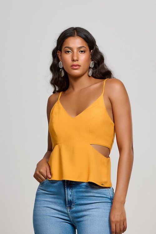 Blusa Patogê feminina com detalhe cut out BL37221