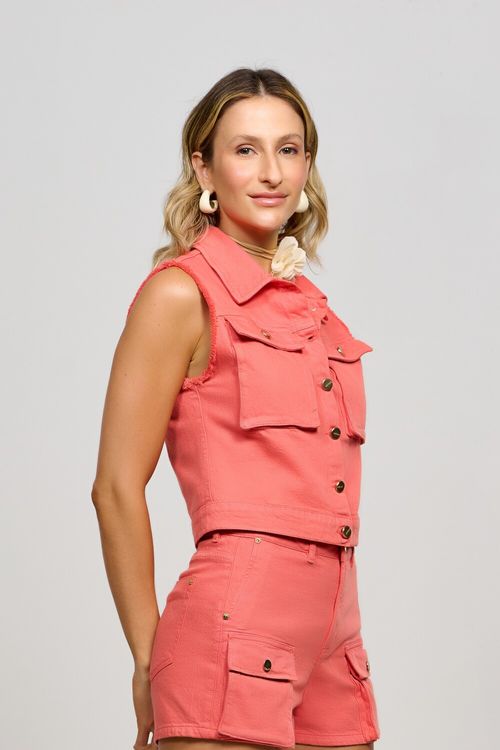 Colete Patogê feminino cropped CO37003