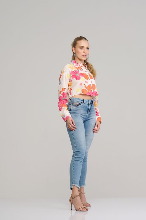 Calça Patogê feminina skinny jeans cintura média (G3) CL37324