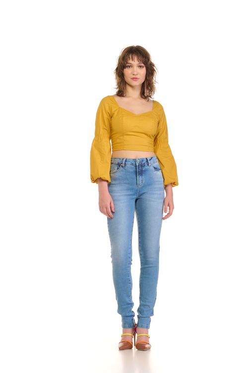 Calça Patogê feminina skinny jeans cintura alta (G4) CL36542