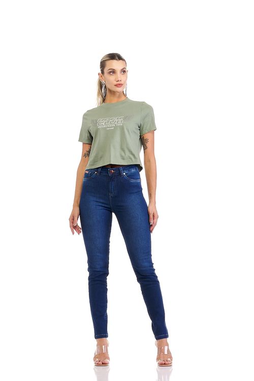 Calça skinny jeans feminina Patogê cintura alta (G4) CL36827