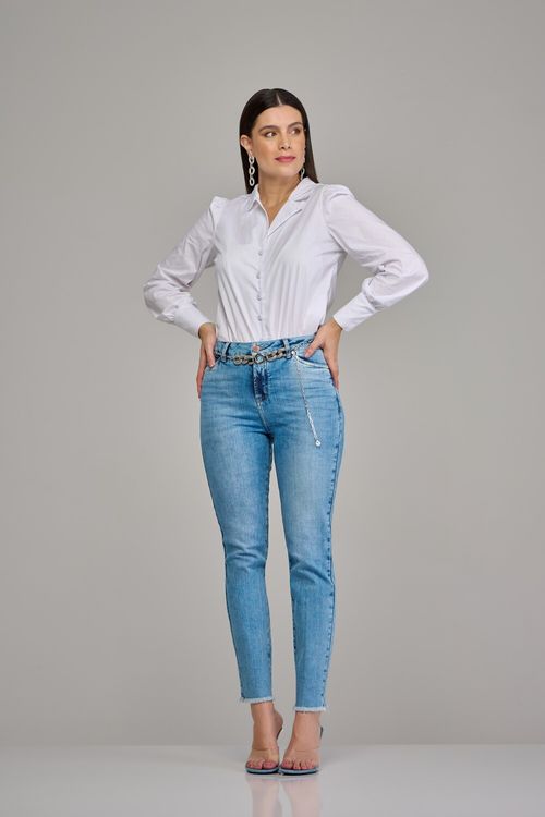 Calça skinny jeans feminina Patogê cintura alta (G4) CL37436