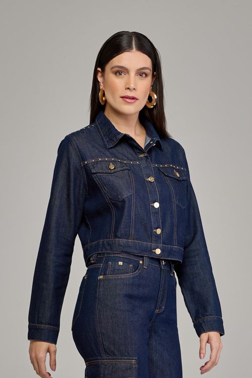 Jaqueta jeans feminina Patogê JQ37392