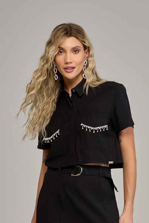 Camisa cropped feminina Patogê CA37457