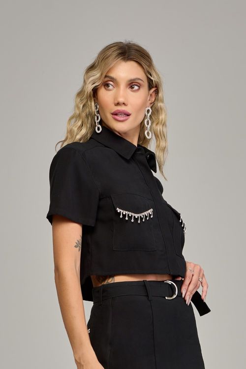 Camisa cropped feminina Patogê CA37457