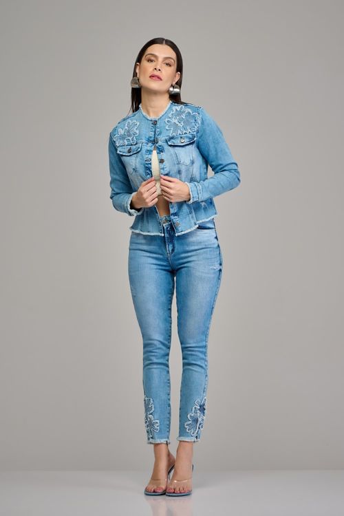 Calça skinny jeans feminina Patogê cintura média (G3) CL37427
