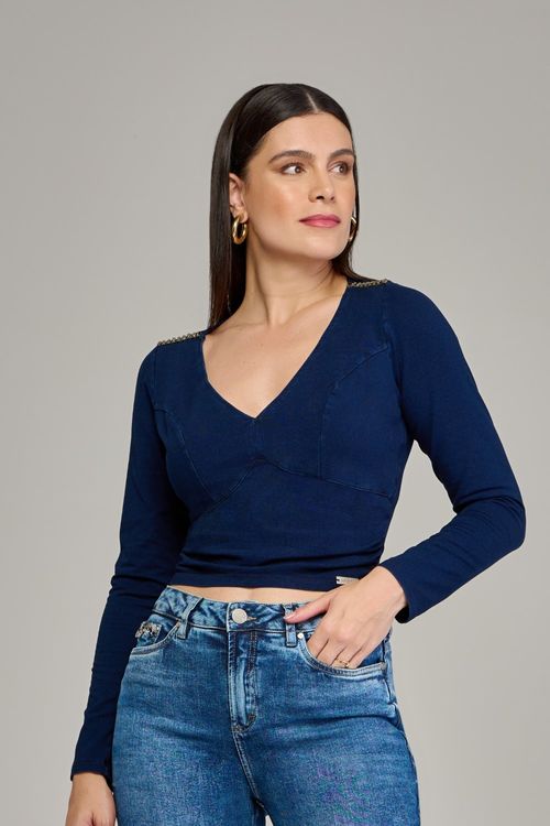 Blusa manga longa feminina Patogê BL37574