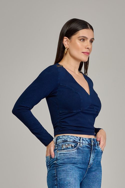 Blusa manga longa feminina Patogê BL37574