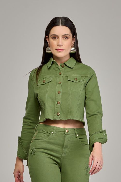 Jaqueta cropped feminina Patogê JQ37418