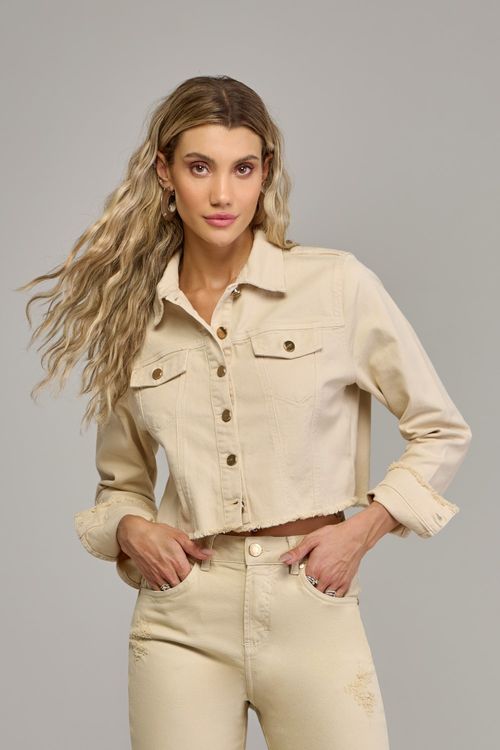 Jaqueta cropped feminina Patogê JQ37418