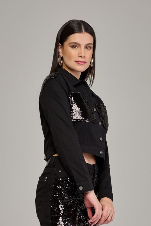 Jaqueta paetê feminina Patogê JQ37422
