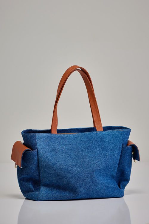 Bolsa grande jeans feminina Patogê AC37892
