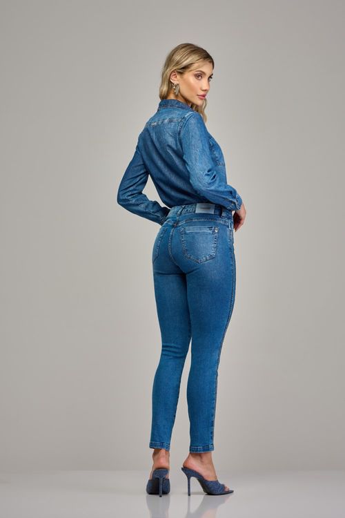 Calça skinny jeans feminina Patogê cintura média (G3) CL37423