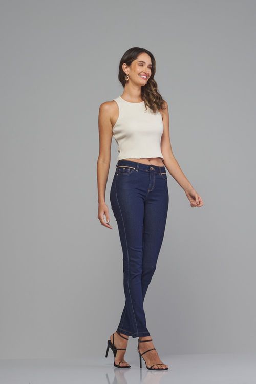 Calça skinny jeans feminina Patogê cintura média (G3) CL37642