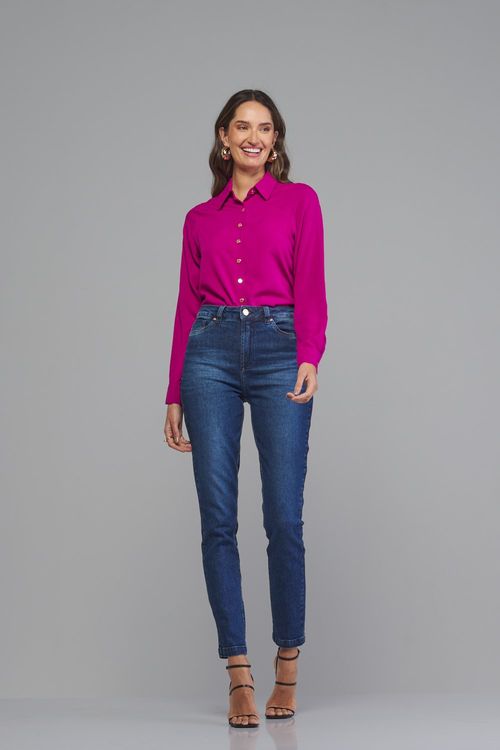 Calça mom jeans feminina Patogê cintura alta (G4) CL37806