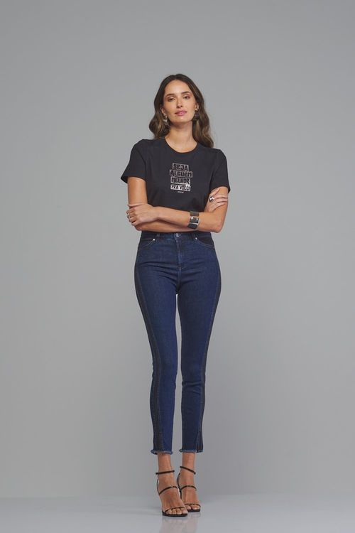 Calça skinny jeans feminina Patogê cintura alta (G4) CL37811