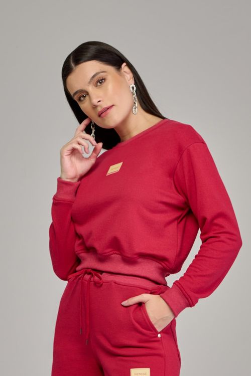 Blusa moletom feminina manga longo Patogê ML37651
