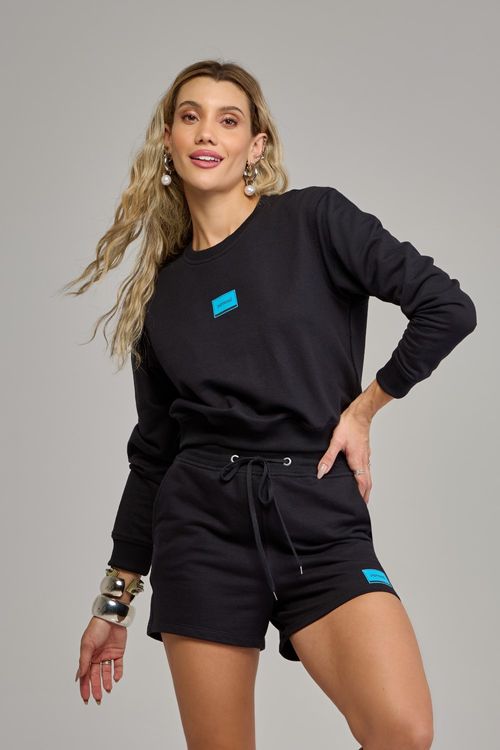 Short moletom feminino Patogê cintura média (G3) SH37650