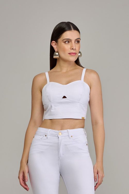 Top em sarja feminino Patogê TP37404