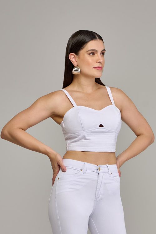 Top em sarja feminino Patogê TP37404