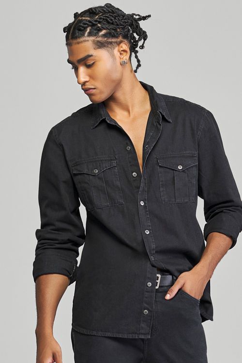 Camisa jeans masculina Patogê CA37681
