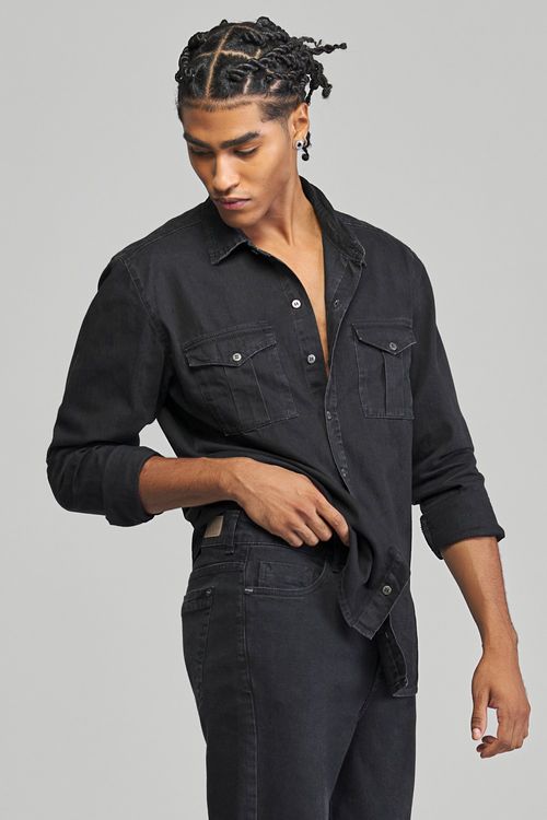 Camisa jeans masculina Patogê CA37681