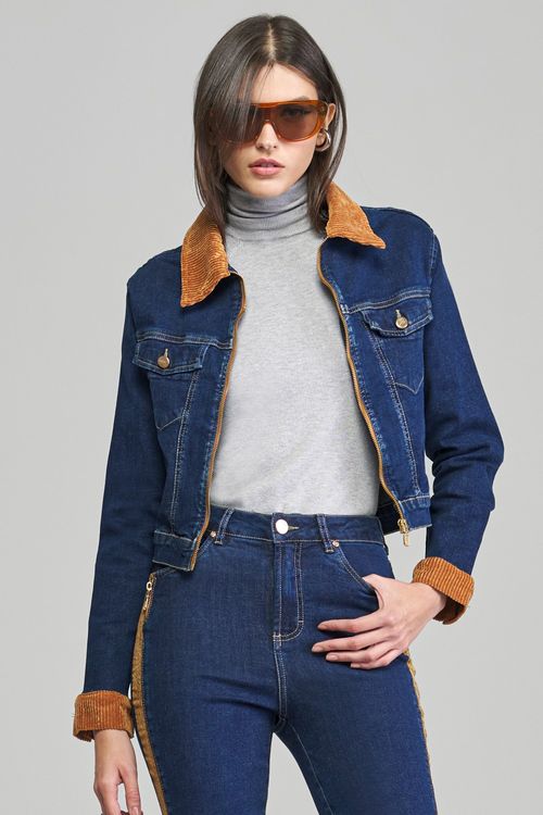 Jaqueta jeans feminina Patogê JQ37535