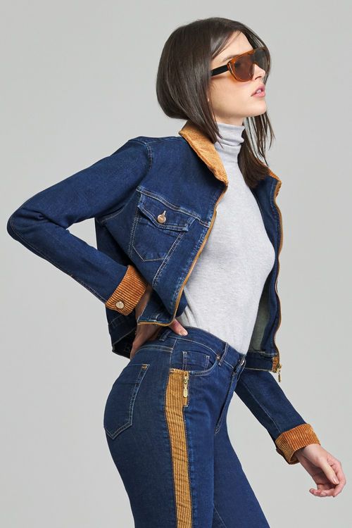 Jaqueta jeans feminina Patogê JQ37535