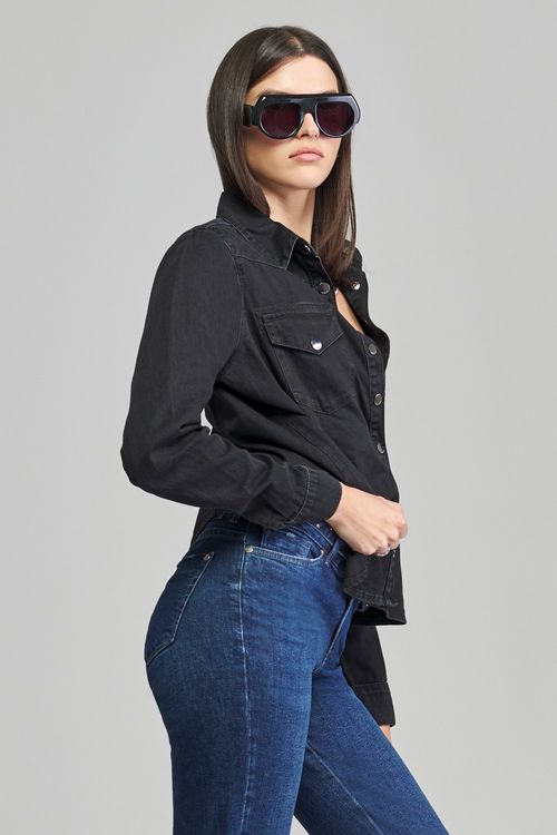Camisa jeans feminina Patogê CA37636