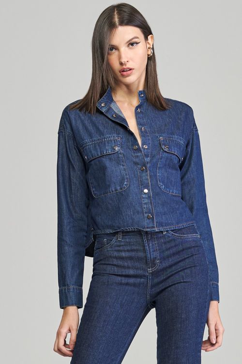 Camisa jeans feminina Patogê CA37804