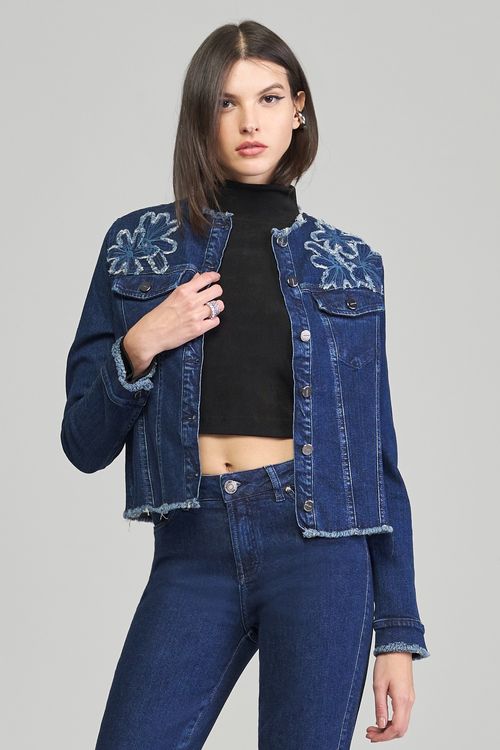 Jaqueta jeans feminina Patogê JQ38415