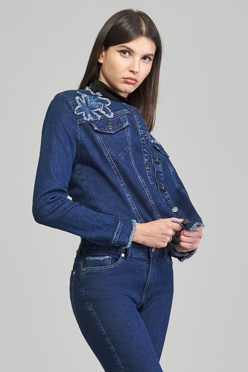 Jaqueta jeans feminina Patogê JQ38415