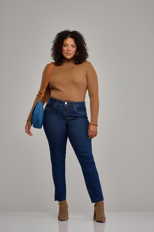 Calça skinny curvy jeans feminina Patogê cintura média (G3) CL37564