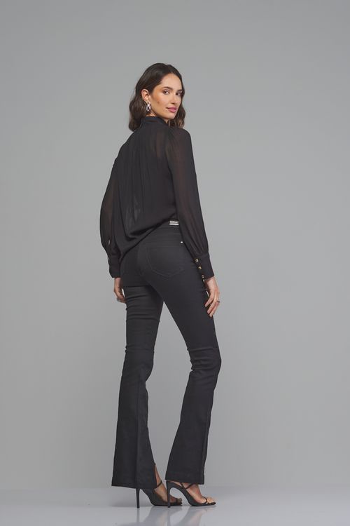 Calça boot cut jeans feminina Patogê cintura média (G3) CL37551