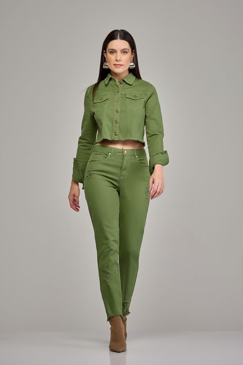 Calça reta feminina Patogê cintura média (G3) CL37419