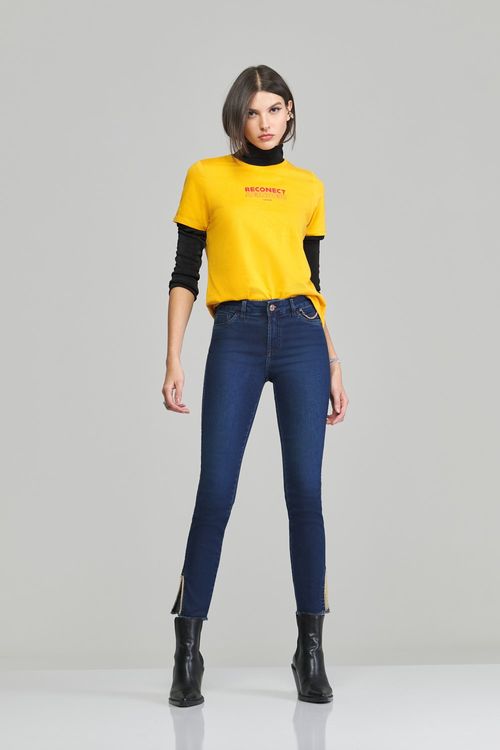 Calça skinny jeans feminina Patogê cintura média (G3) CL37511