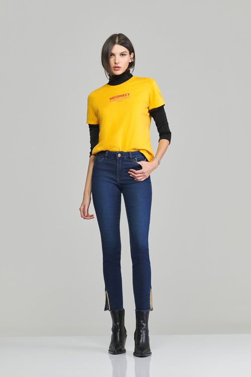 Calça skinny jeans feminina Patogê cintura média (G3) CL37511