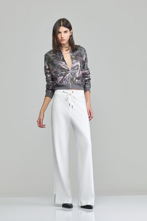 Calça Wide leg moletom feminina Patogê CL37859
