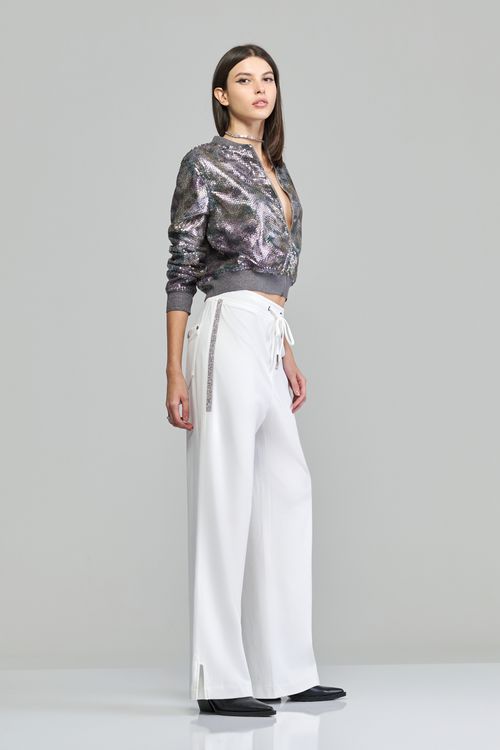 Calça Wide leg moletom feminina Patogê CL37859
