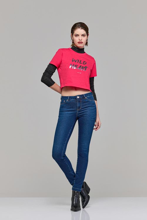 Calça skinny jeans feminina Patogê cintura média (G3) CL37794
