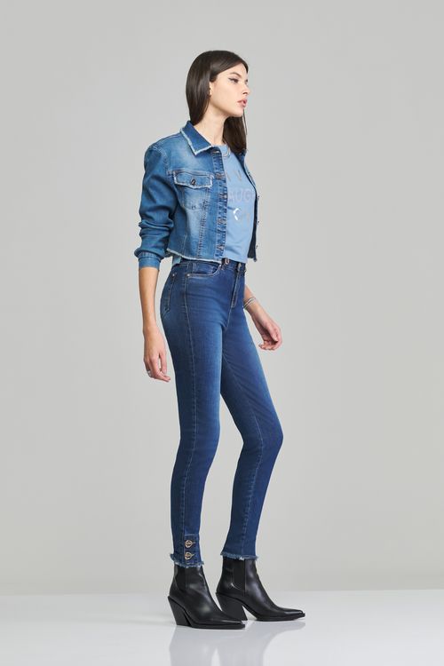 Calça skinny jeans feminina Patogê cintura alta (G4) CL37797