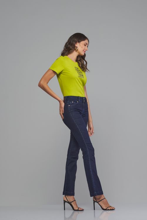 Calça boot cut jeans feminina Patogê cintura alta (G4) CL37799