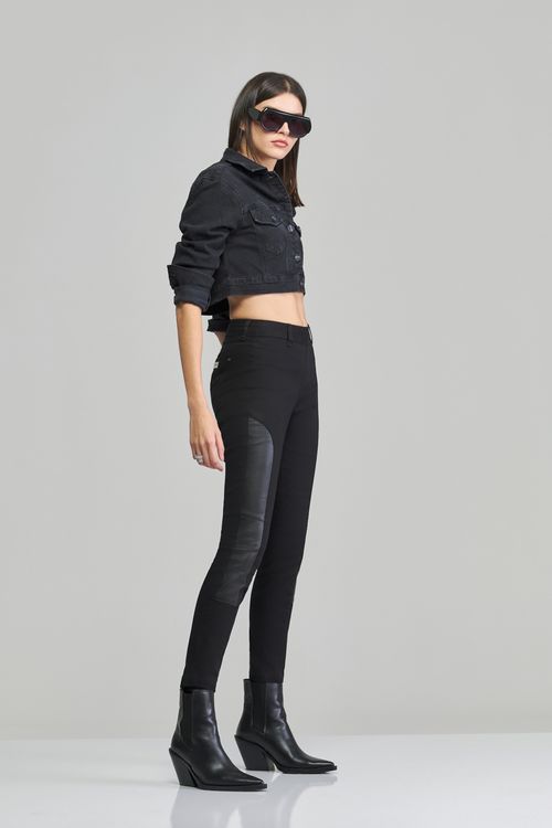 Calça montaria jeans feminina Patogê cintura alta (G4) CL37703