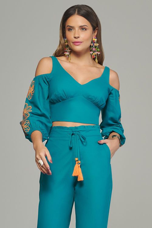 Blusa cropped feminina Patogê BL38036