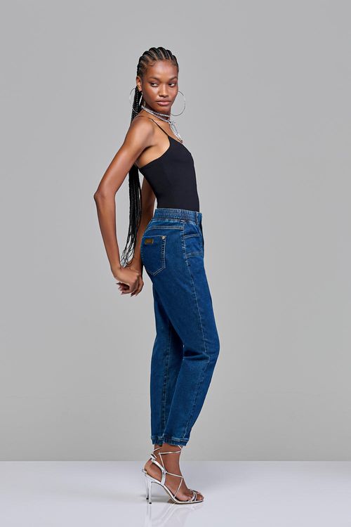 Calça Jogger Jeans Feminina Patogê Cintura Alta(G4) CL37931