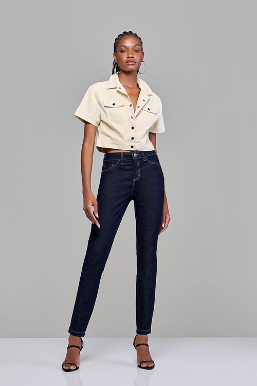 Calça Skinny Jeans Feminina Patogê Cintura Média (G3) CL38133