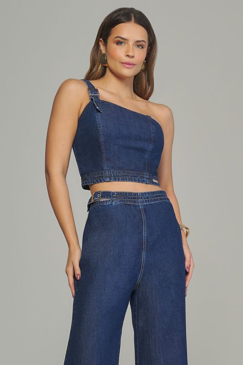 Top jeans feminino Patogê TP37964