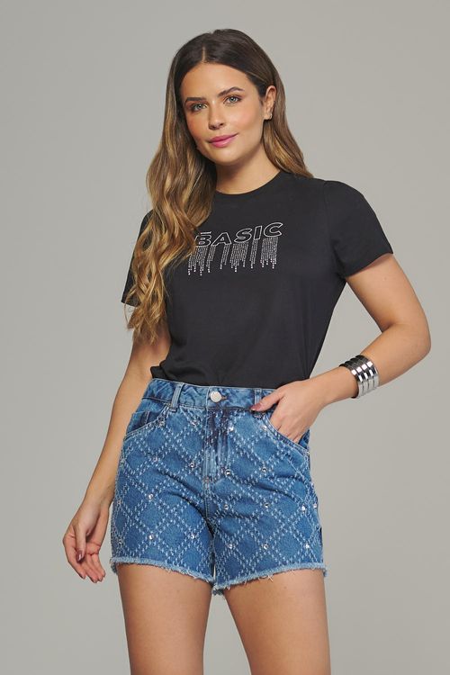 Bermuda New Boyfriend jeans  Feminina Patogê BE38301